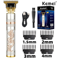 Kemei Vintage T9 0MM Electric Cordless Hair Cutting Machine Professional Hair Barber Trimmer Men Clipper Shaver Beard Lighter