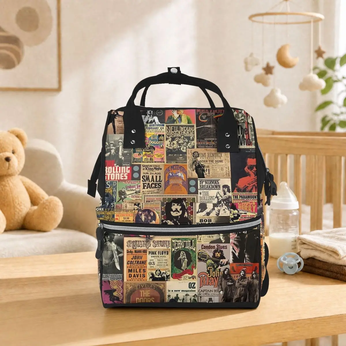 Rock N' Roll Stories Student Backpack School Bag Hiking Travel Daypack for Men Women Bookbag Shoulder Bags