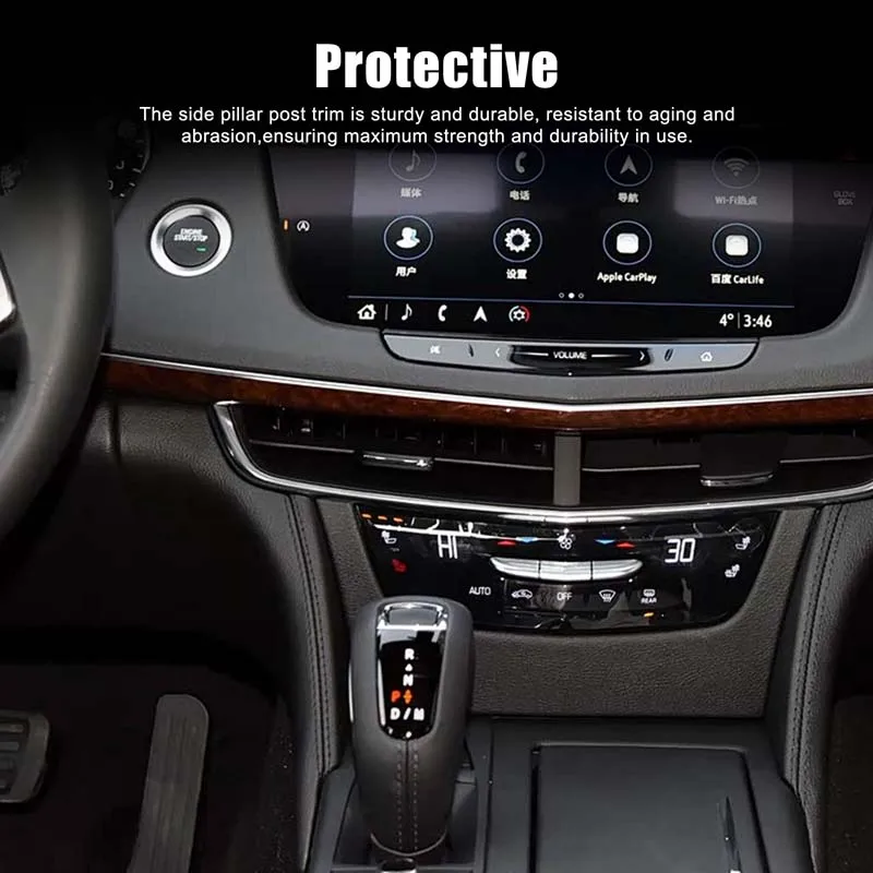 For Cadillac CT4 2018 Cadillac CT6 2019 Real carbon fiber car gear head decorative cover car interior protection accessories