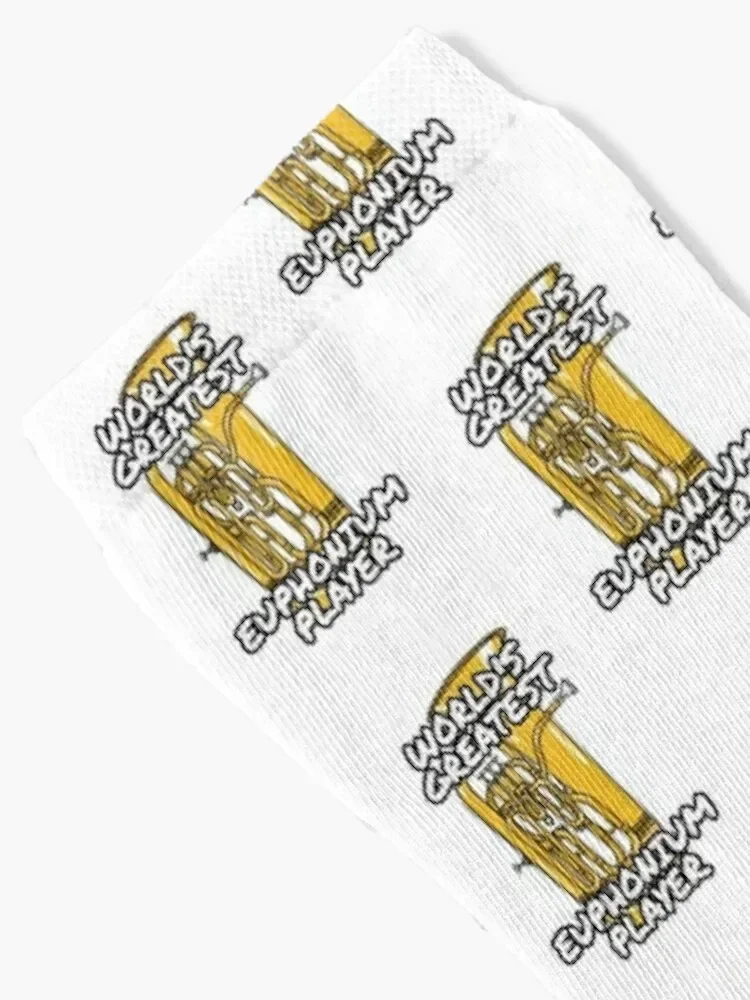 World's Greatest Euphonium Player Euphoniumist Brass Musician Socks bright garter cycling Socks Woman Men's