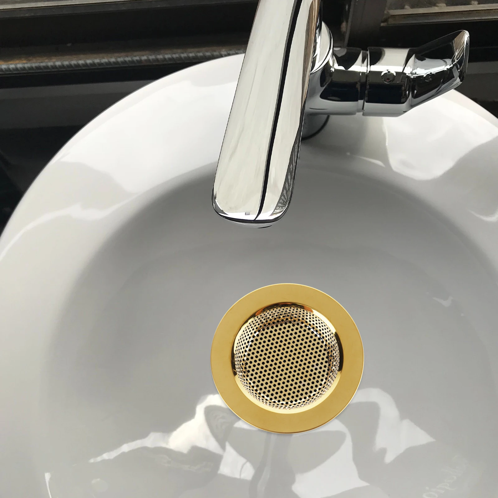 1 مجموعة مصفاة حوض المعادن المطاط المطبخ بالوعة سدادة غطاء سلة المرشح مكافحة انسداد تجاوز حماية سهلة التركيب #2