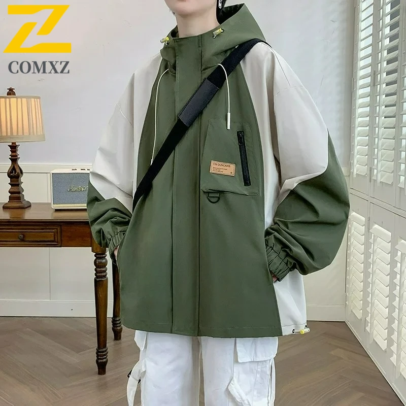 

COMXZ мужские куртки Valley брендовые роскошные высококачественные ветрозащитные водонепроницаемые куртки с капюшоном для приключений и пешего туризма, плащ для кемпинга и улицы