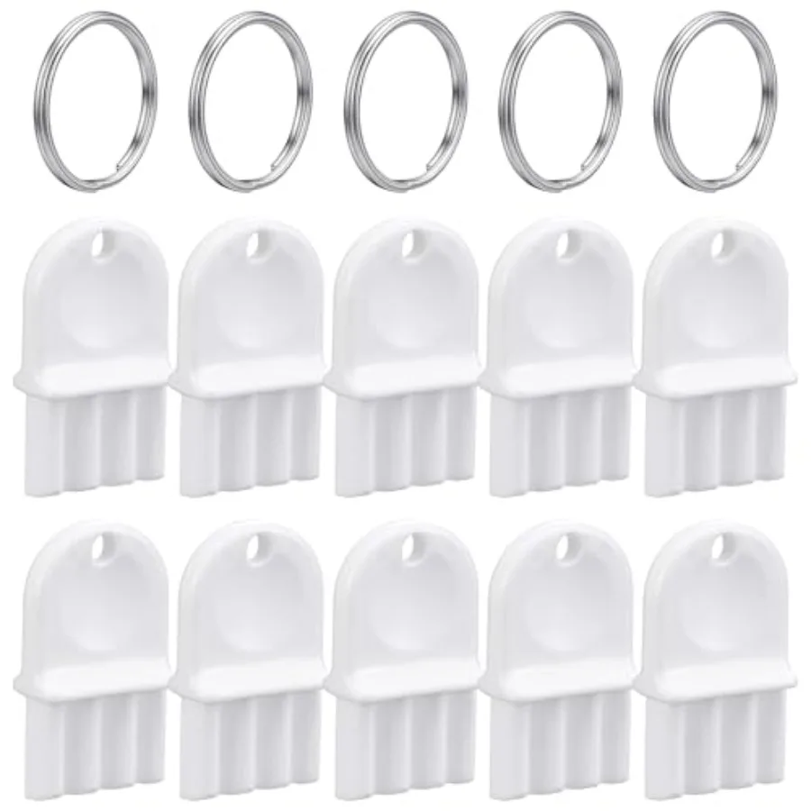 

10 Pack Paper Towel Dispenser Key Toilet Paper Holder with 5 Key Rings Fits Most Commercial Universal Tissue Dispenser Keys Rep
