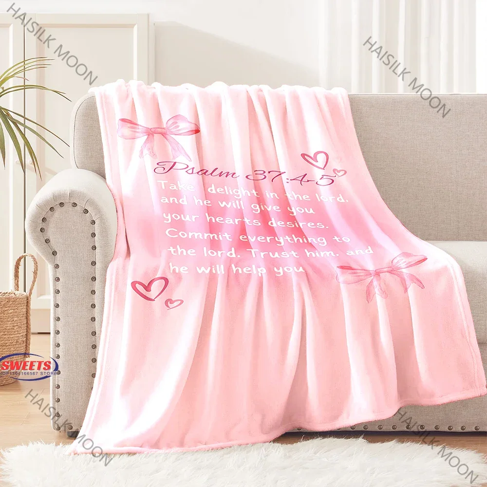 ثلاثية الأبعاد مزامير الكتاب المقدس المسيحية الدافئة والملهمة طباعة البطانيات أريكة مكتب غرفة نوم بطانية سوبر لينة مريحة هدايا رائعة