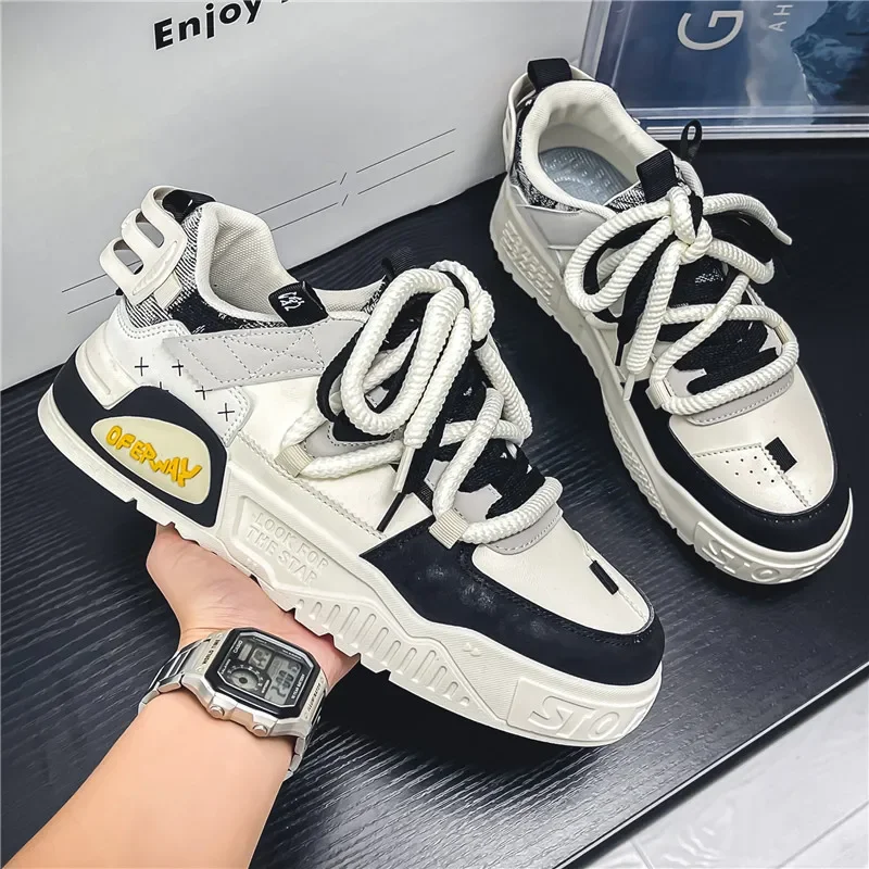 Trendy All-match Men's Casual Sneakers Popular Comfortable Men's Sports Shoe Light Outdoor Athletic Sneaker Flat Shoes for Men