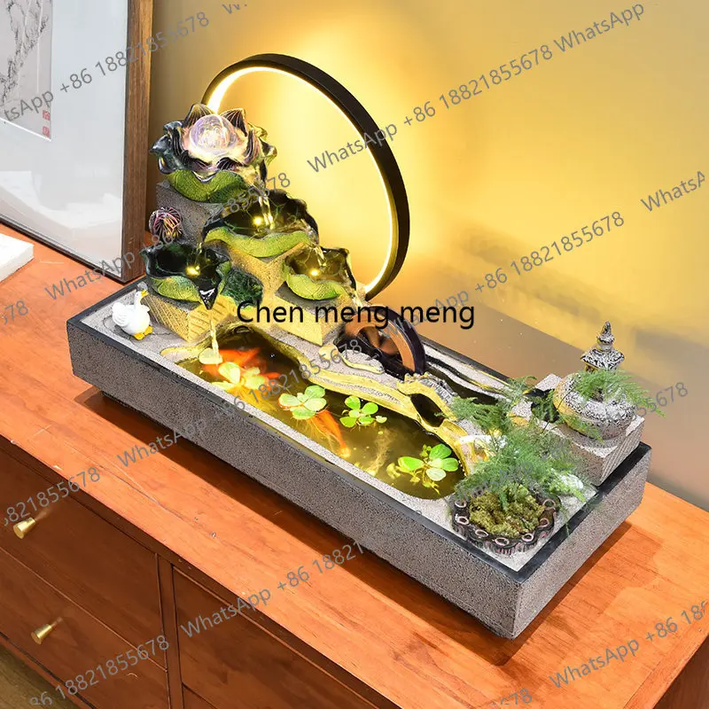 

Chinese-style flowing water ornament circulating water fountain living room table decoration, landscape, ornament