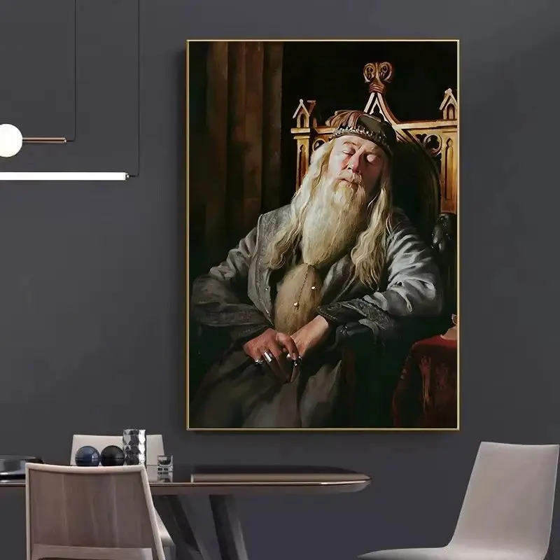 معرض Headmasters صور ملصق طباعة H-Hogwarts أستاذ النوم قماش اللوحة معالج ماجيك المدرسة المشارك ديكور المنزل هدية