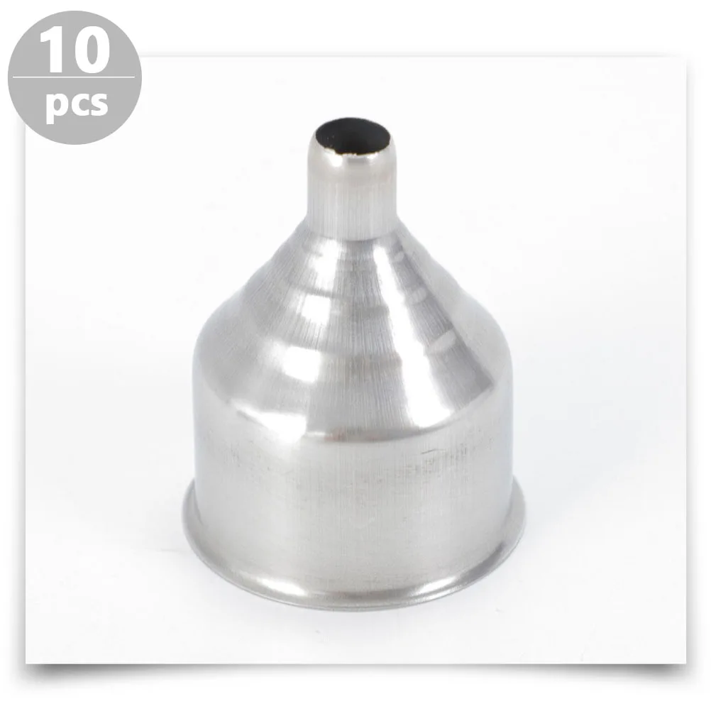 

10 шт., воронка из нержавеющей стали, ситечко для вина, масла, кухонный гаджет, фильтр для кофе, сока, инструмент для дома, бара, ресторана, серебро