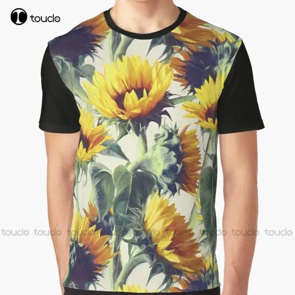 Sunflowers Forever Graphic T-Shirt Digital Printing Tee Shirts Streetwear Xxs-5Xl New Popular Unisex Christmas Gift