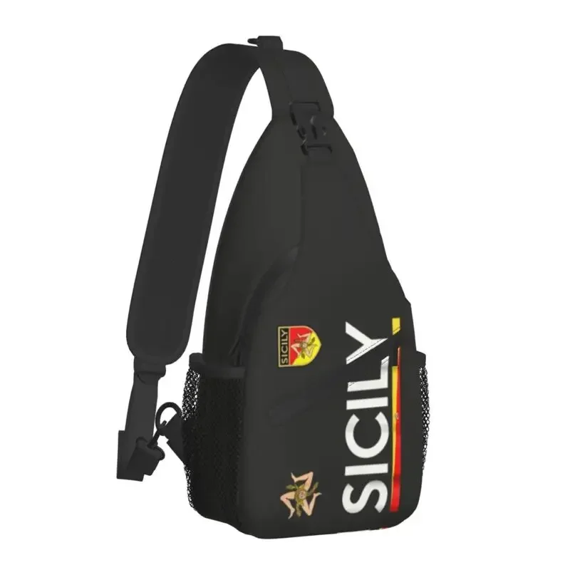 Sicilia Soccer Sicily Italy Football Jersey Sling Bag for Men Italian Shoulder Crossbody Chest Backpack Traveling Daypack