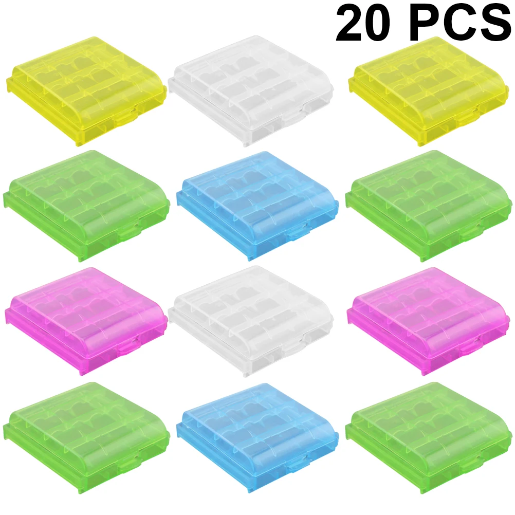 

20pcs ganizer Storage Case for AA AAA Alkaline Rechargeable Batteries Leakproof Portable Container Box