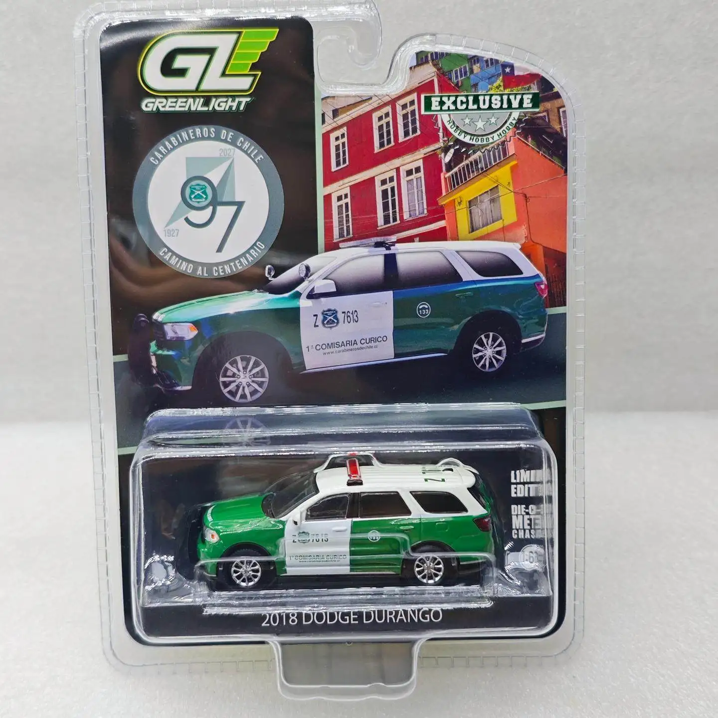 

GreenLight 1:64 2018 Dodge Durango-Carabineros De Chile Police Car 30079 Diecast Alloy Car Model Collectible