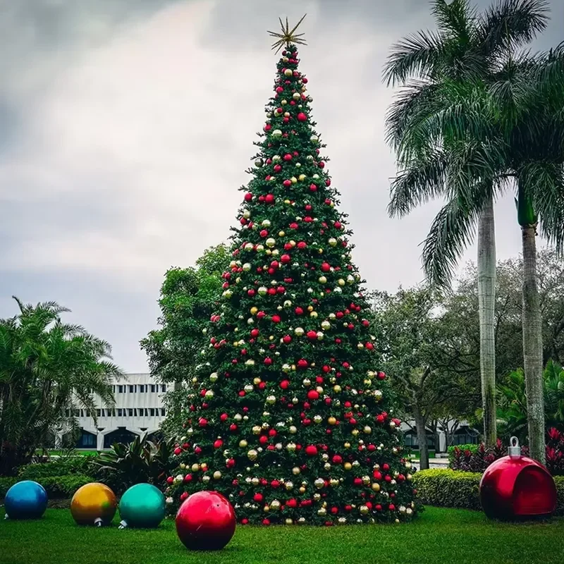 Christmas Tree with Led Lights 10m 20m Christmas Tree for Holiday Events Decoration