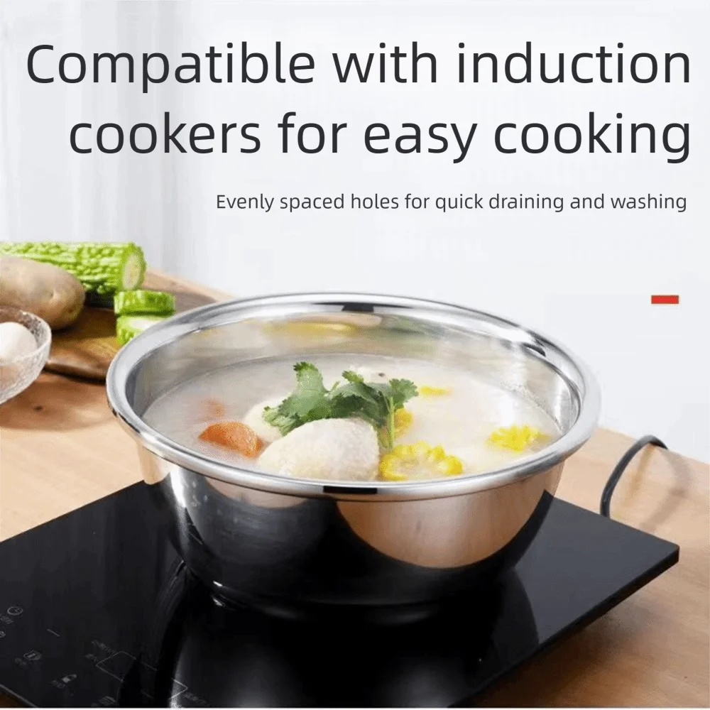 

Stainless Steel Vegetable Washing Basket Stackable Reusable Vegetable Slicer Grater Quick Drainage Strainer