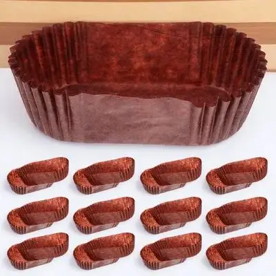 1000 قطعة كوب ورقي للكيك شكل قارب بيضاوي مقاوم لدرجات الحرارة العالية مقاوم للشحوم بطانات الخبز للكعك المصاصات الآيس كريم