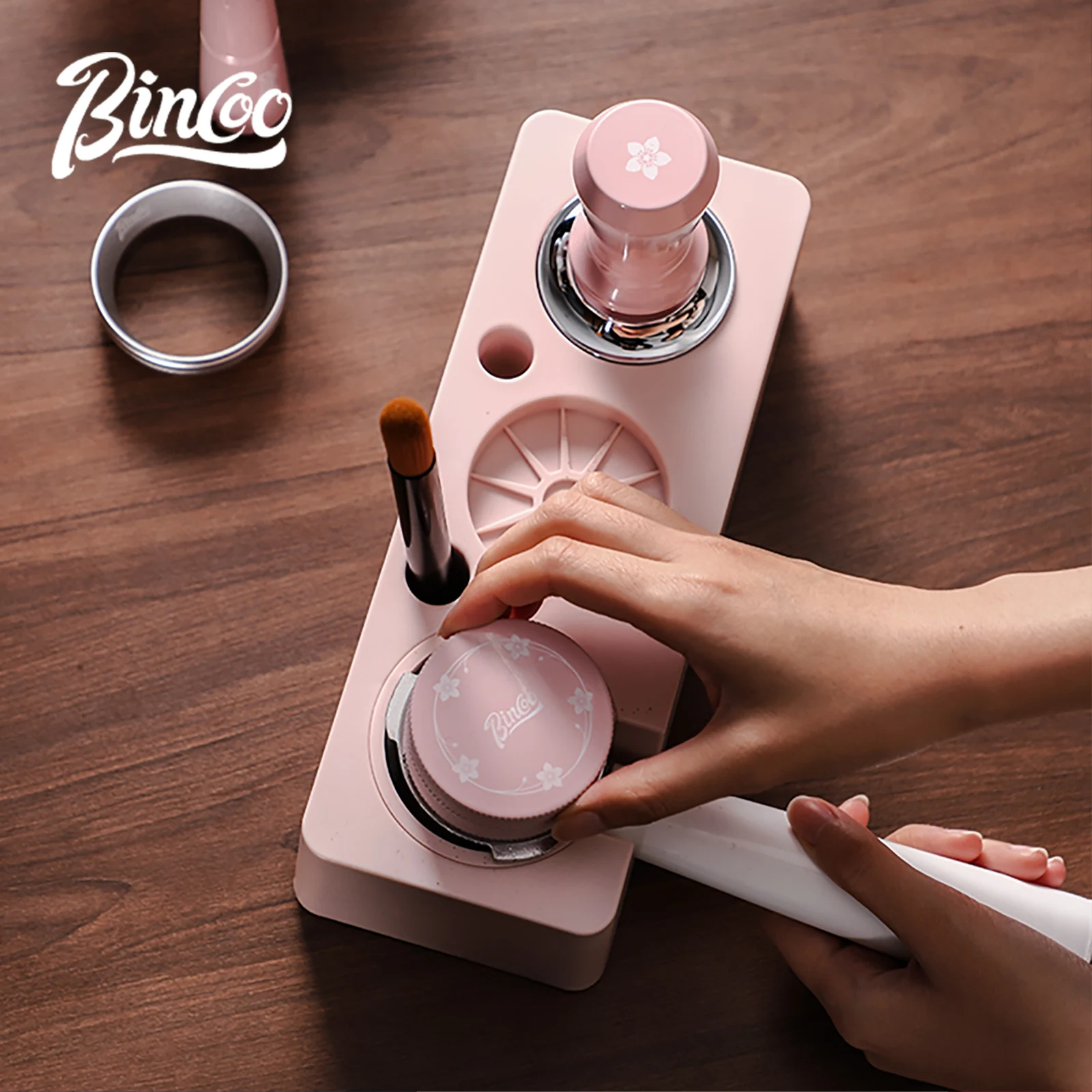 

Bincoo Coffee Tamper Station Stand Portafilter Holder For 51-58MM Espresso Accessories Barista Tamping Pad Coffee Storage Tools