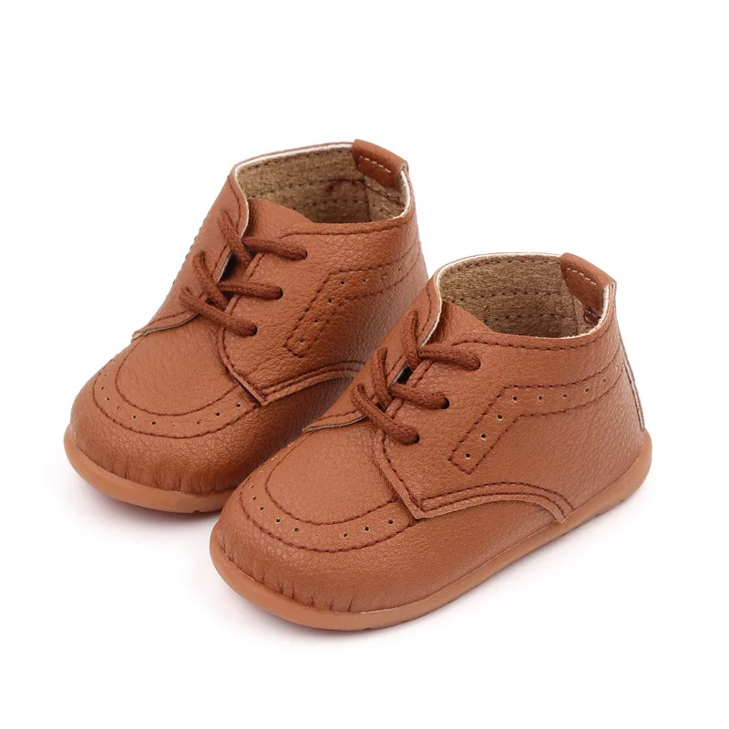 Baby Boys Girls Oxford Dress Shoes Infant Toddler PU Leather Soft Sole Wedding Walking Non-Slip Shoe