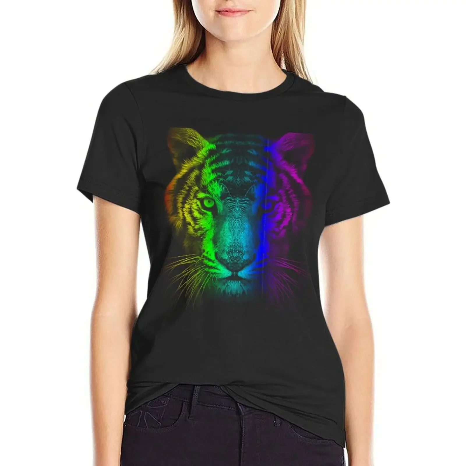 

Tiger face T-Shirt plus size tops oversized T-shirts for Women