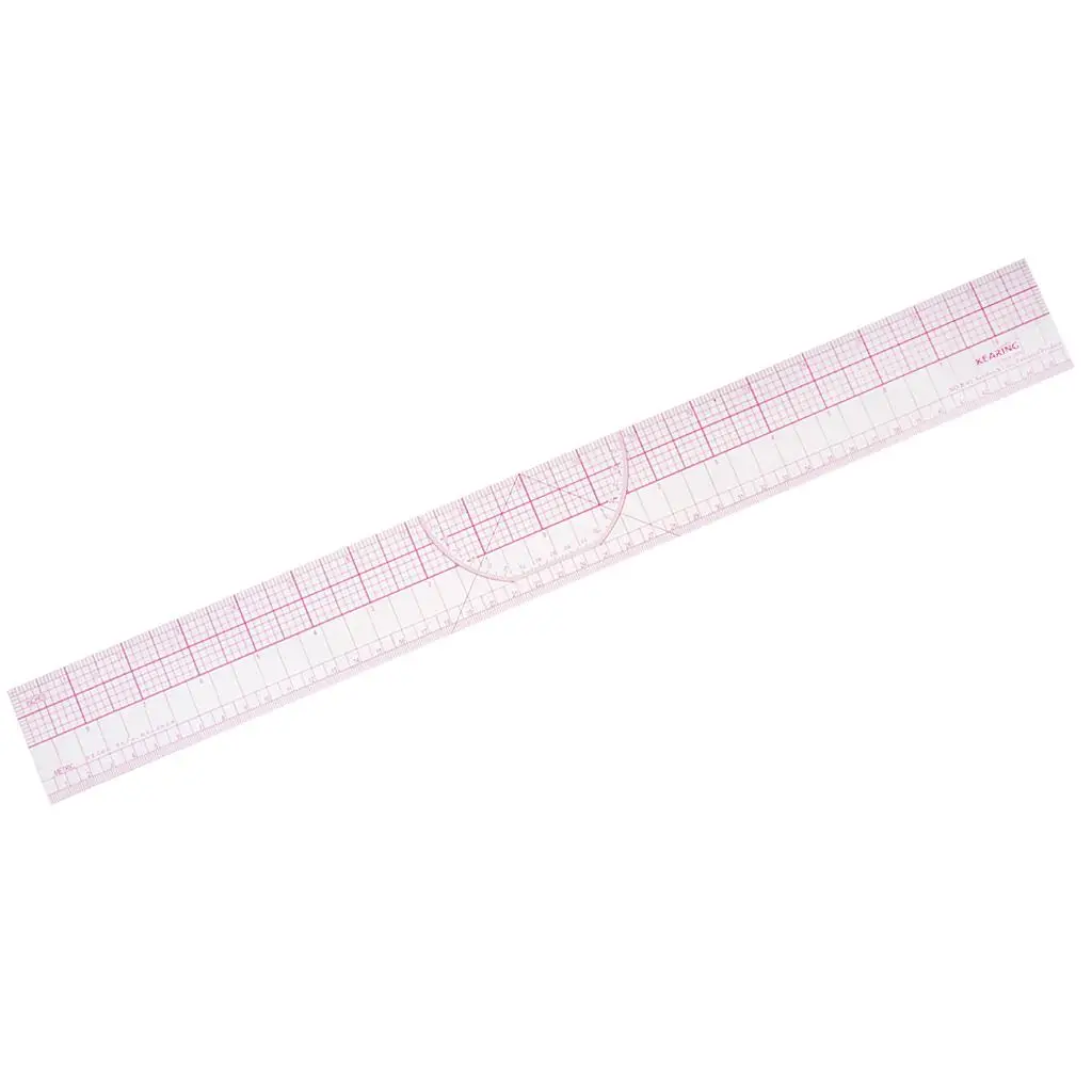 Plastic Clear Rectangle Sewing Ruler for Clothing Measurement Dressmaking