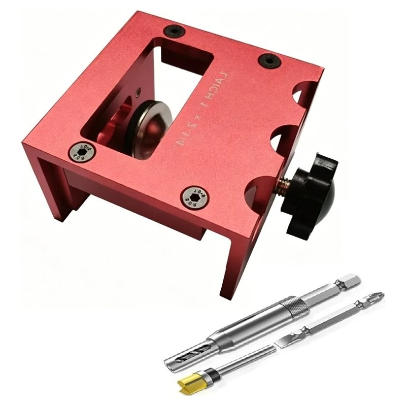 2026 New For Router Door Latch Mortise Tool, Aluminum Alloy Door Latch Template Kit Fits 1-3/8