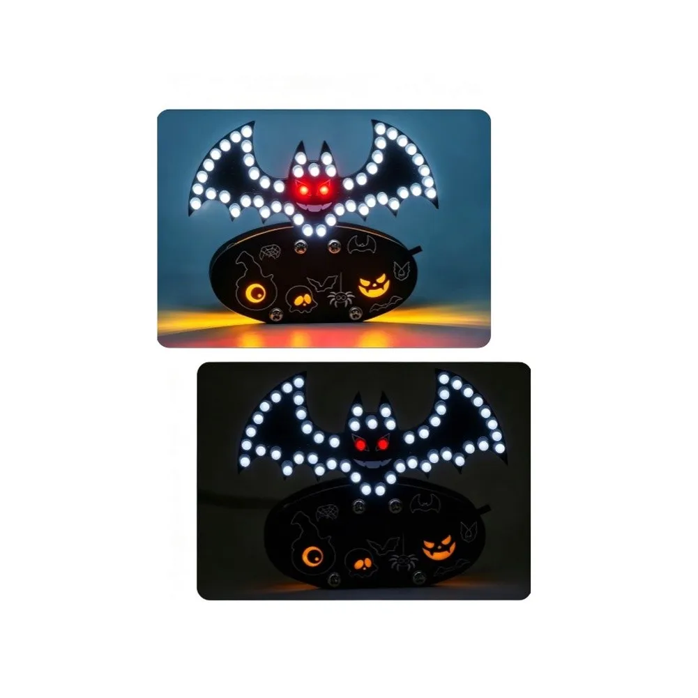 DIY Bat Electronic Kit Soldering Practice Project With LED Night Light For Halloween Decoration And Educationals Toy