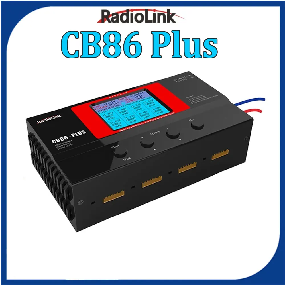 

Radiolink Balance Charger CB86 Plus 1s-6s LiPo Lithium Battery Professional Charger 0.1-6A for FPV Drone Controller Transmitter