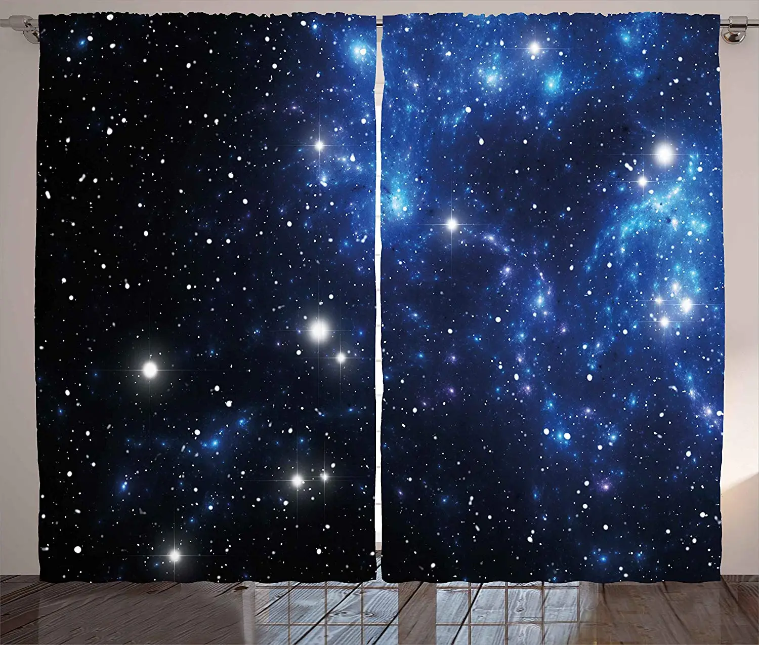 Constellation Curtains Outer Space Star Nebula Astral Cluster Astronomy Theme Galaxy Mystery Living Room Bedroom Window Drapes