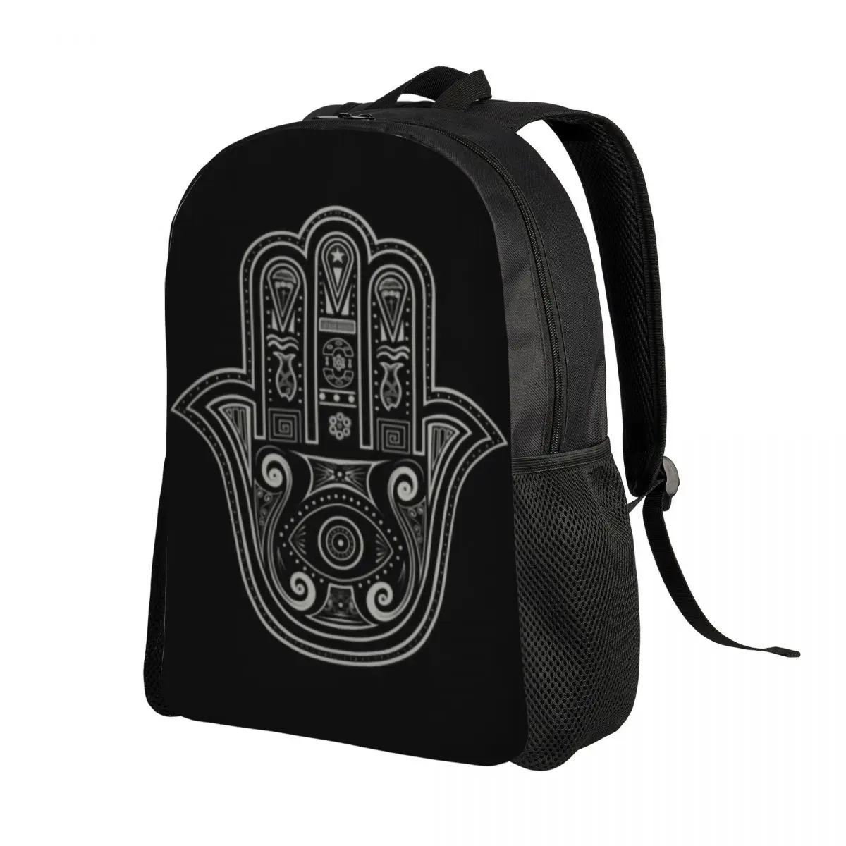 Customized 3D Print Hamsa Hand Amulet Backpacks Hand Of Fatima College School Travel Bags Men Women Bookbag Fits 15 Inch Laptop