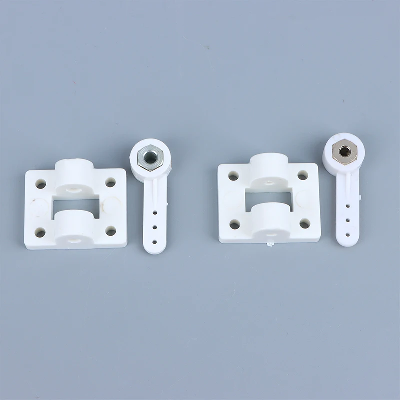 1set Landing Gear Front Wheel Steering 2/3 holes Steering Arms+Mounts Suitable for RC Fixed Wing Aircrafts DIY Parts Parts 3/4mm