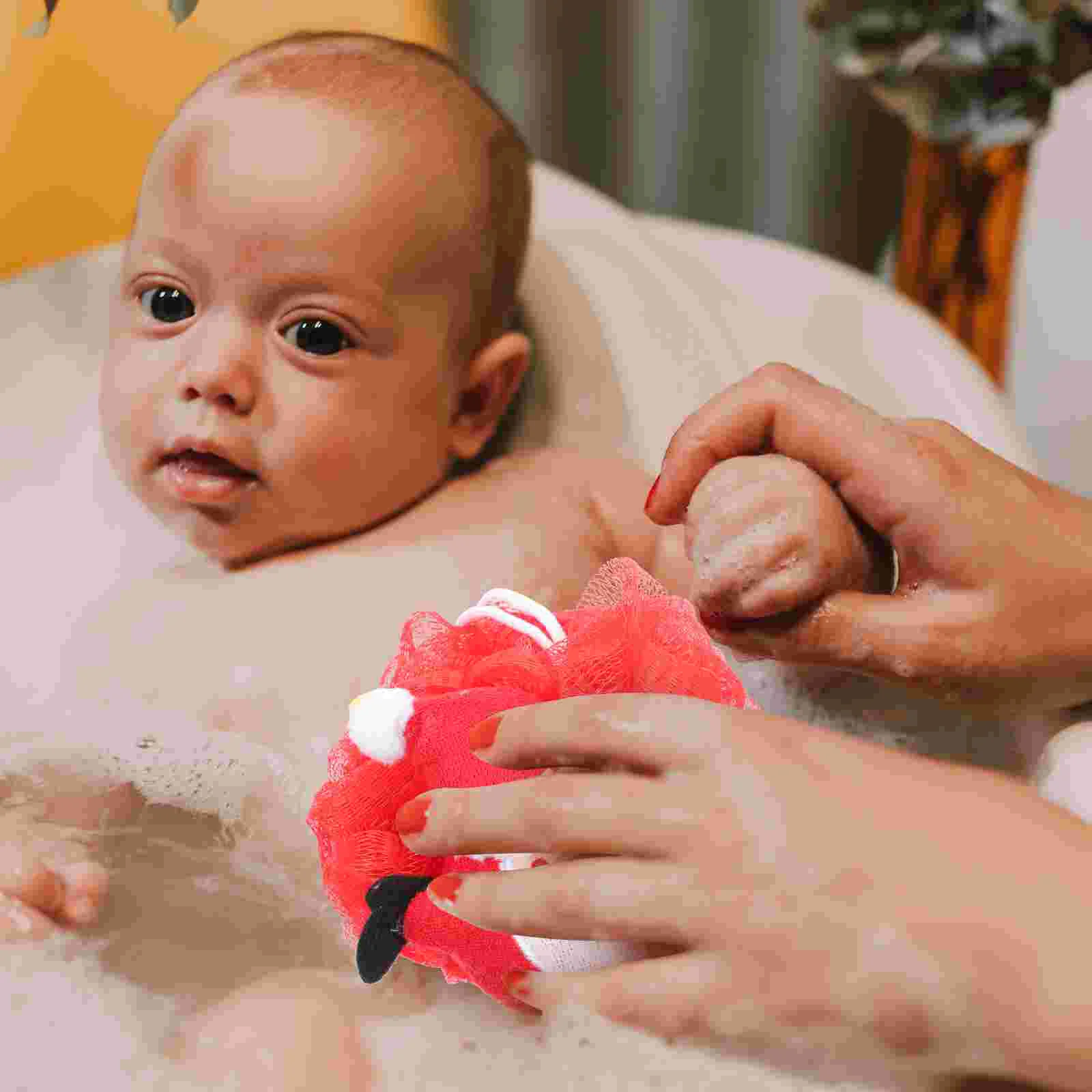 Esponjas de baño para niños pequeños, depurador de Pe, 2 piezas