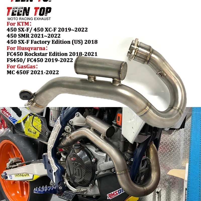 

Ttianium Dirt Bike выхлопная труба для Husqvarna FS450 FC450 полная выхлопная система для мотокросса FC450 Rockstar Escape Moto глушитель локоть