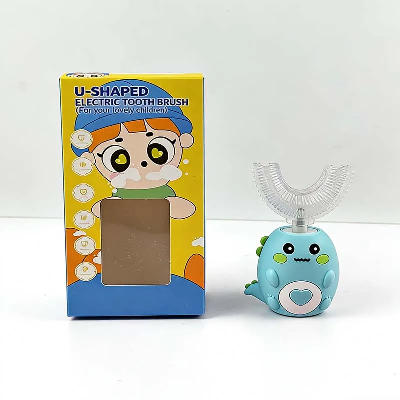 

Children's electric toothbrush, IPX7, household and travel waterproof U-shaped toothbrush, ultrasonic toothbrush