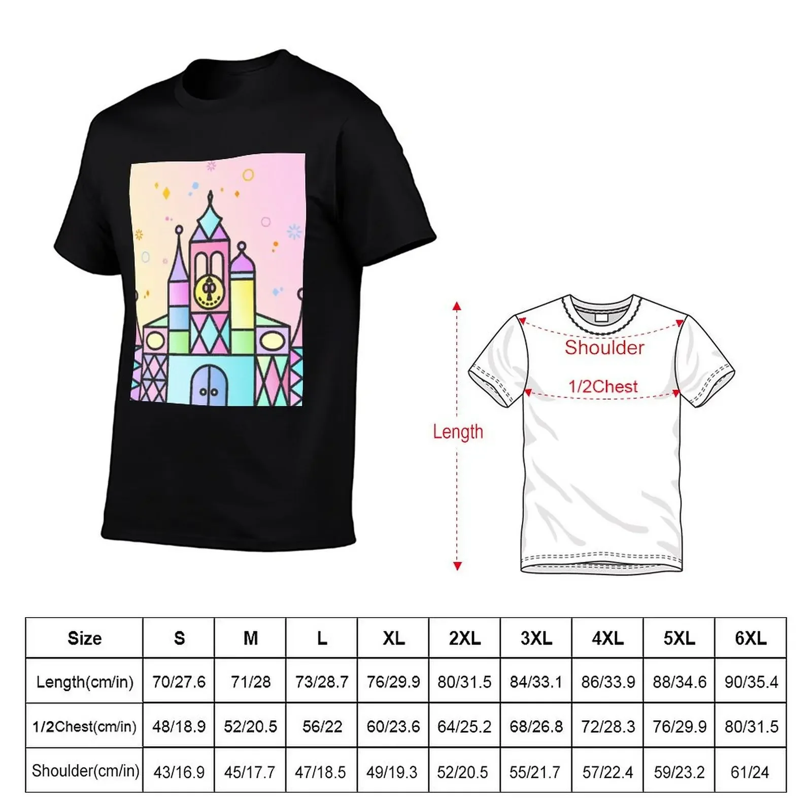 It's a Small World After All Colourful Castle T-Shirt plus sizes Personalized t-shirt blanks cute clothes mens champion t shirts