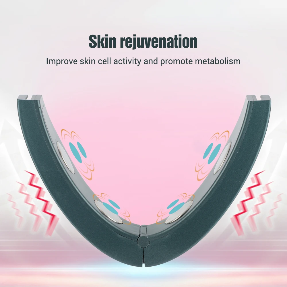 Masajeador facial facial en V, masajeador facial doméstico de belleza inteligente, cinturón reafirmante de elevación facial en forma de V, reducción de doble barbilla