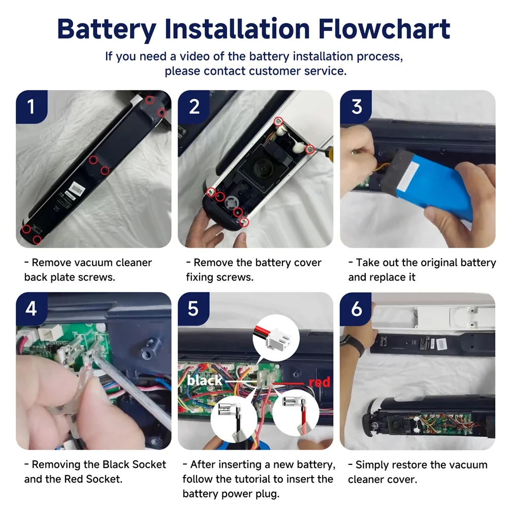 Replacement Battery for Tineco FLOOR ONE S3 Tineco iFloor 3 Breeze S3 Vacuum Cleaner Battery FW25M-01 FW25W-01 HF10E-01 S3-01