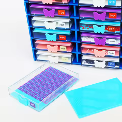 1 Set 5D Diamond Painting Art Drawer Box Tray Kit Multi Placing Drill Tray Storage Box for 5D Diamond Painting Tools Accessories