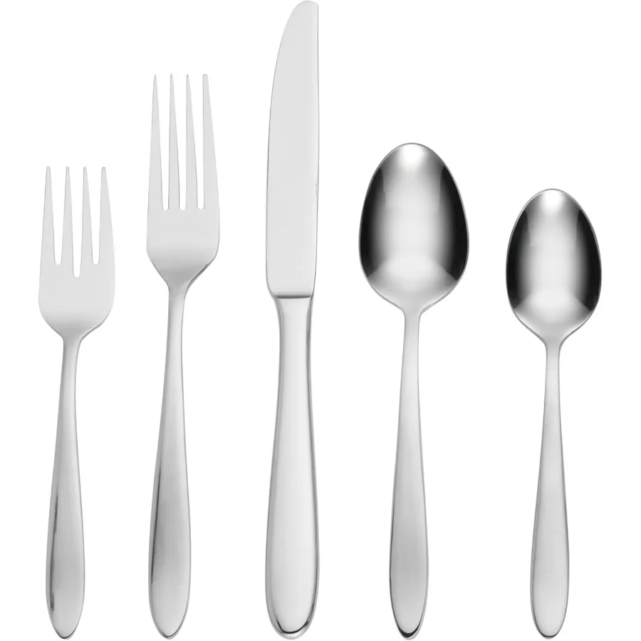 

45-Piece Flatware Set, Service for 8,Silver,45 Piece