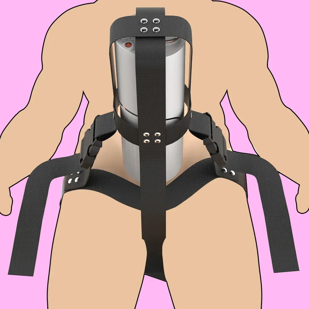 Adjustable Strap-on Automatic Male Masturbation Cup Wearable Sex Harness Male Hands Free Masturbator Sex Toys for Man