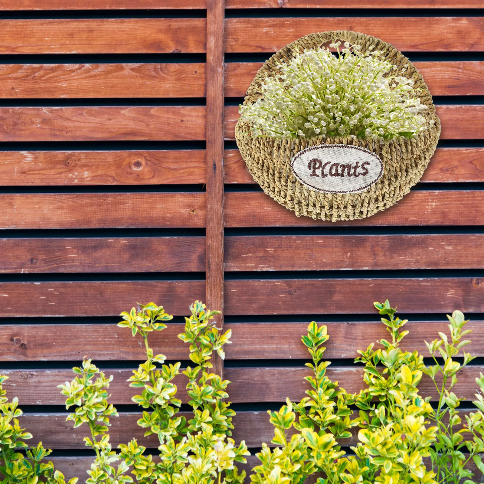 

Large Woven Hanging Flower Basket For Plants Balcony Garden Outdoor Indoor Wall Mount Planter Decorative Floral Container