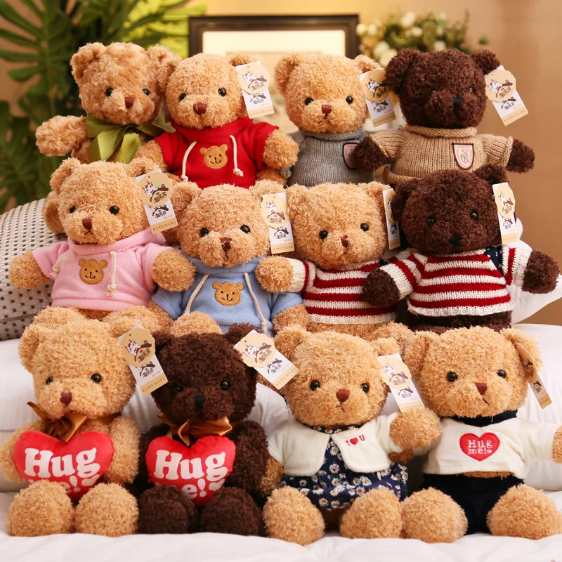 Jumper Teddy Bear Plush Toy Bear Girlfriend Valentine's Day Children's Day Annual Meeting Sweater Teddy Bear Dolls