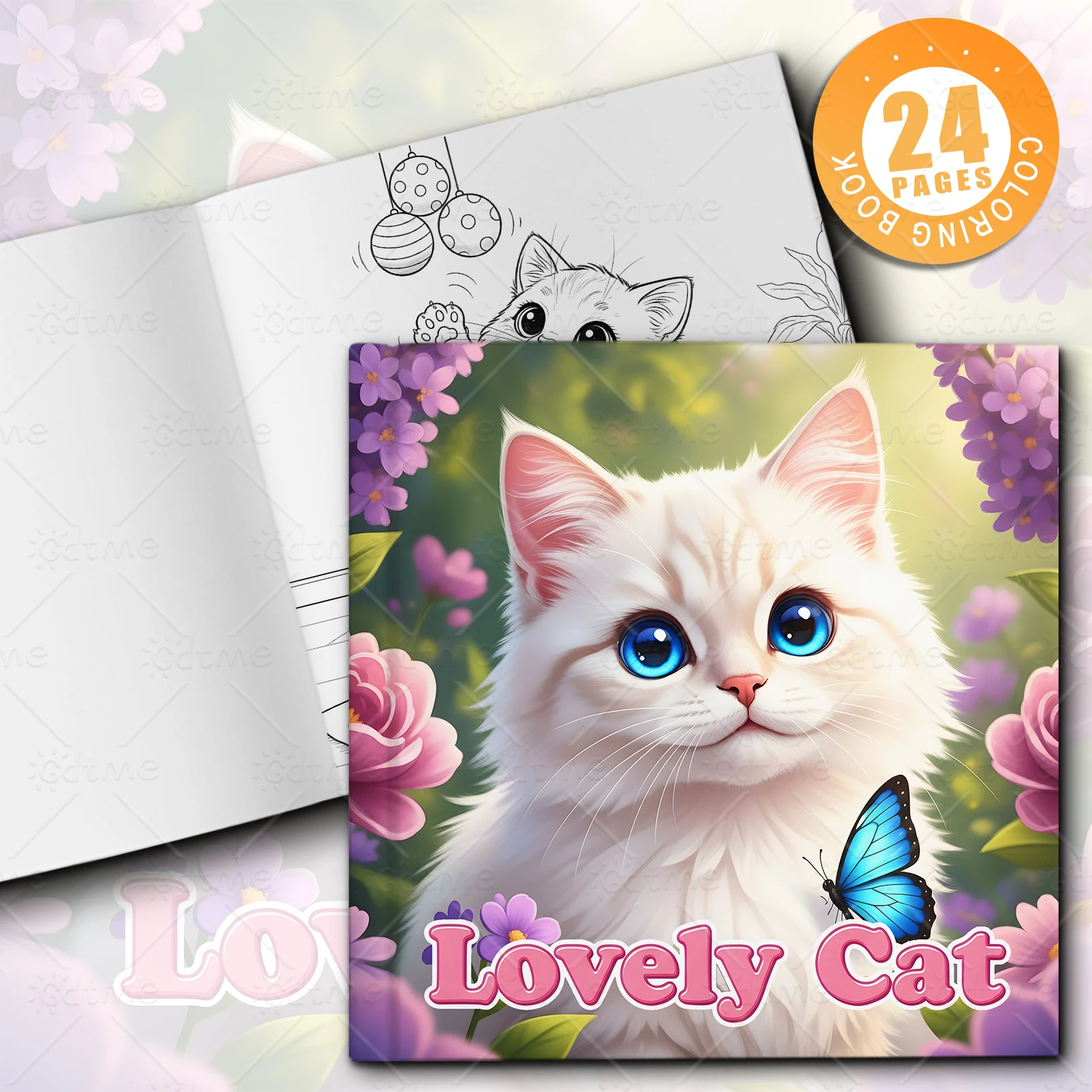 Liebevolles Katzen-Malbuch für Erwachsene zur Angstlinderung und Stressabbau, Kunst-Aktivitätsbuch, Perfektes Geschenk für Katzenliebhaber & Tierkunst-Fans – Detail 1