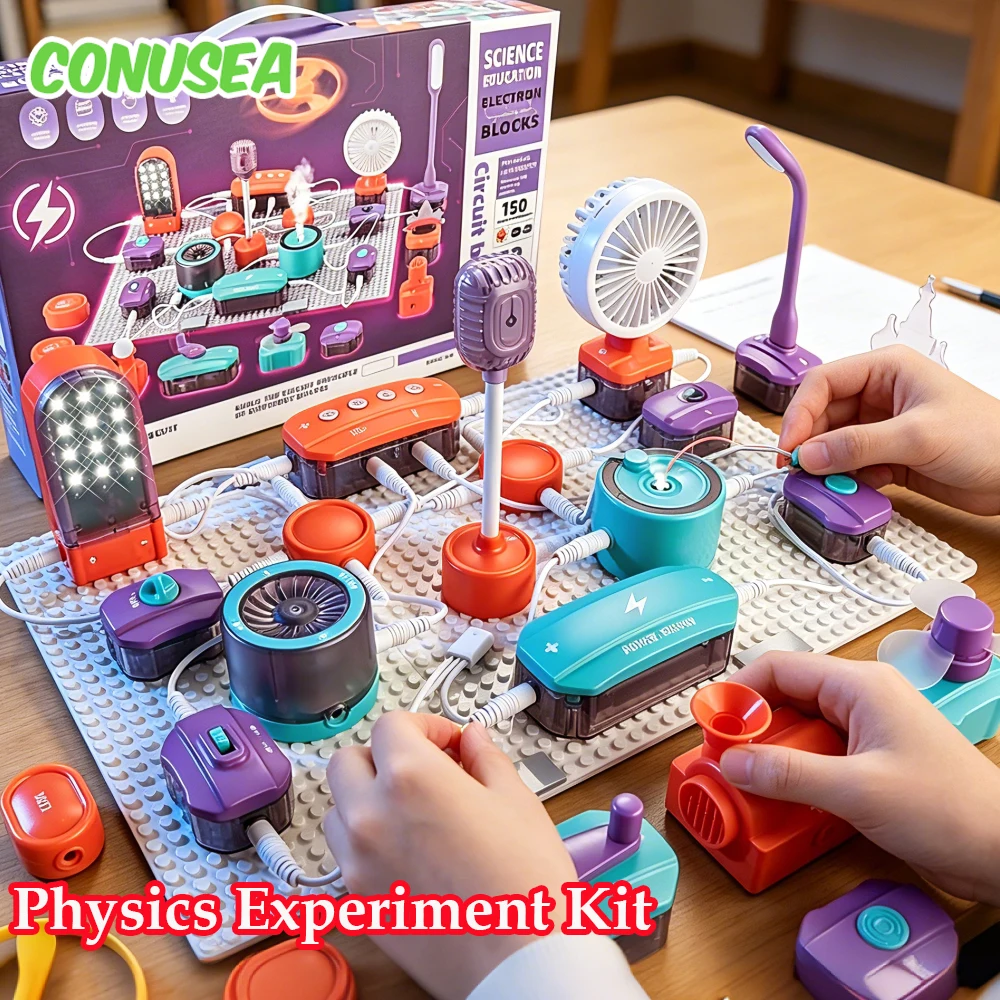 

Детские научно-образовательные игры, электронные конструкторы, наборы для экспериментов по физике, наборы для создания электрических цепей, наборы для творчества для детей