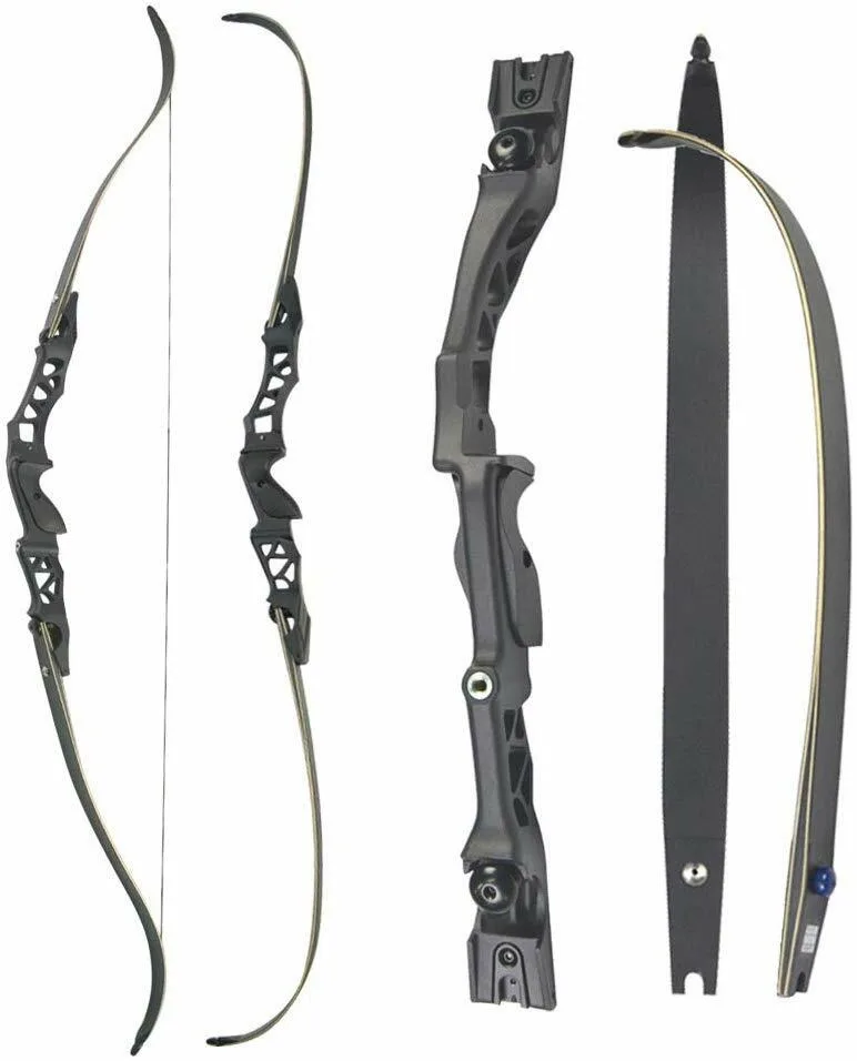 

20-40Ibs 64in 1set Takedown Recurve Bow With Limbs ILF Archery Aluminum Riser JUNXING Bow