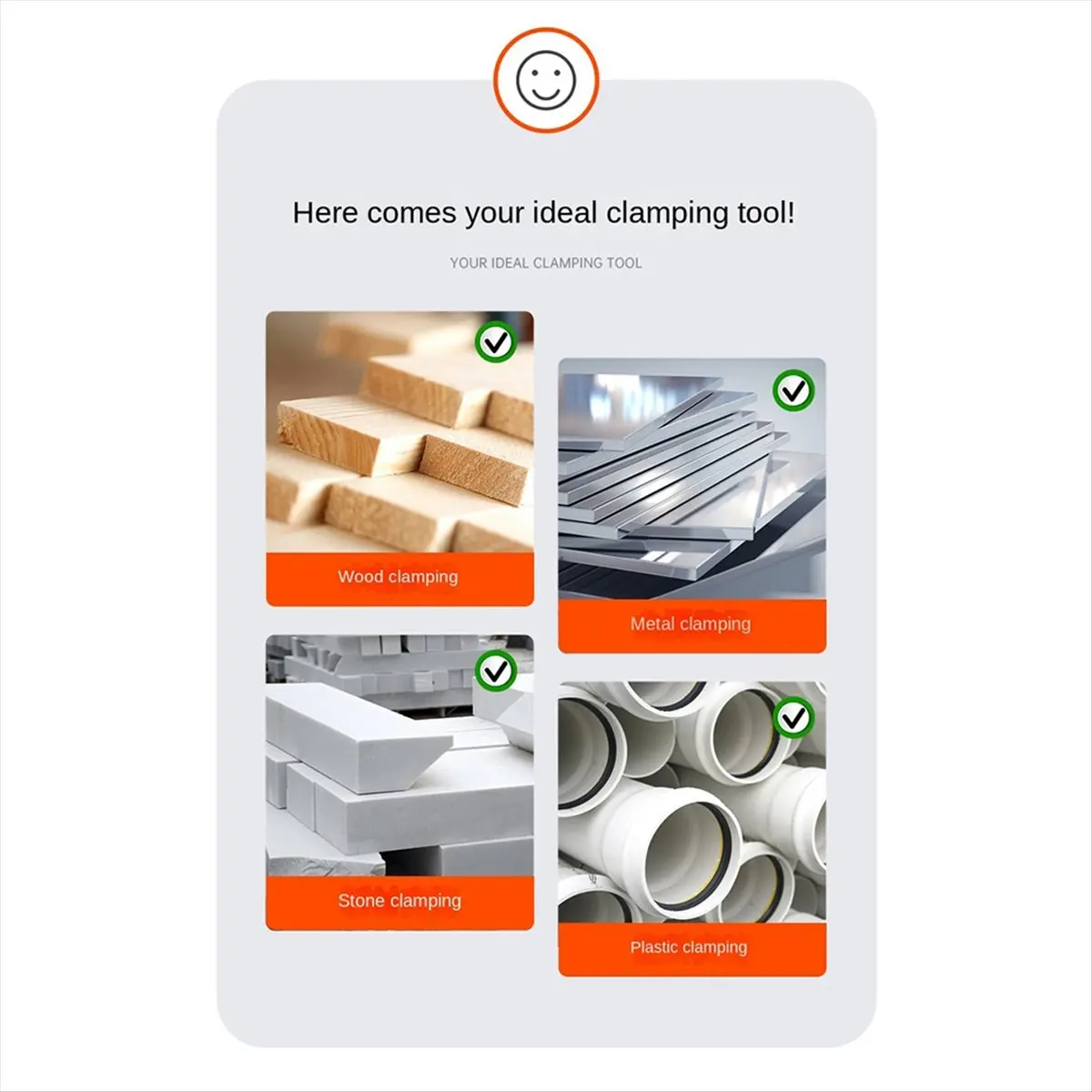 Grande pince à bois de Type G, épaisse et supérieure, universelle, robuste, fixation solide et rapide, 1 pouce