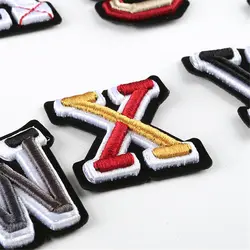 26Pcs A-Z Letters Patches Alphabet Embroidered Patches Iron on Patches for Hats Shirts Jeans Bags Badge Sewing Accessories