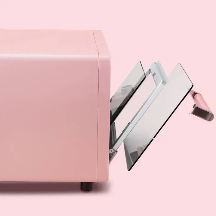 KONKA 전기 베이킹 오븐, 주방 다기능 소형 로스터, 저온 발효 피자 토스터, 과일 건조, 핑크, 13L