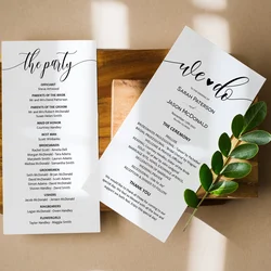 10-100pcs Custom Print on Both Sides Menu and Thank you Card Wedding Menu Card Note Thank you Card Set The more, the cheaper