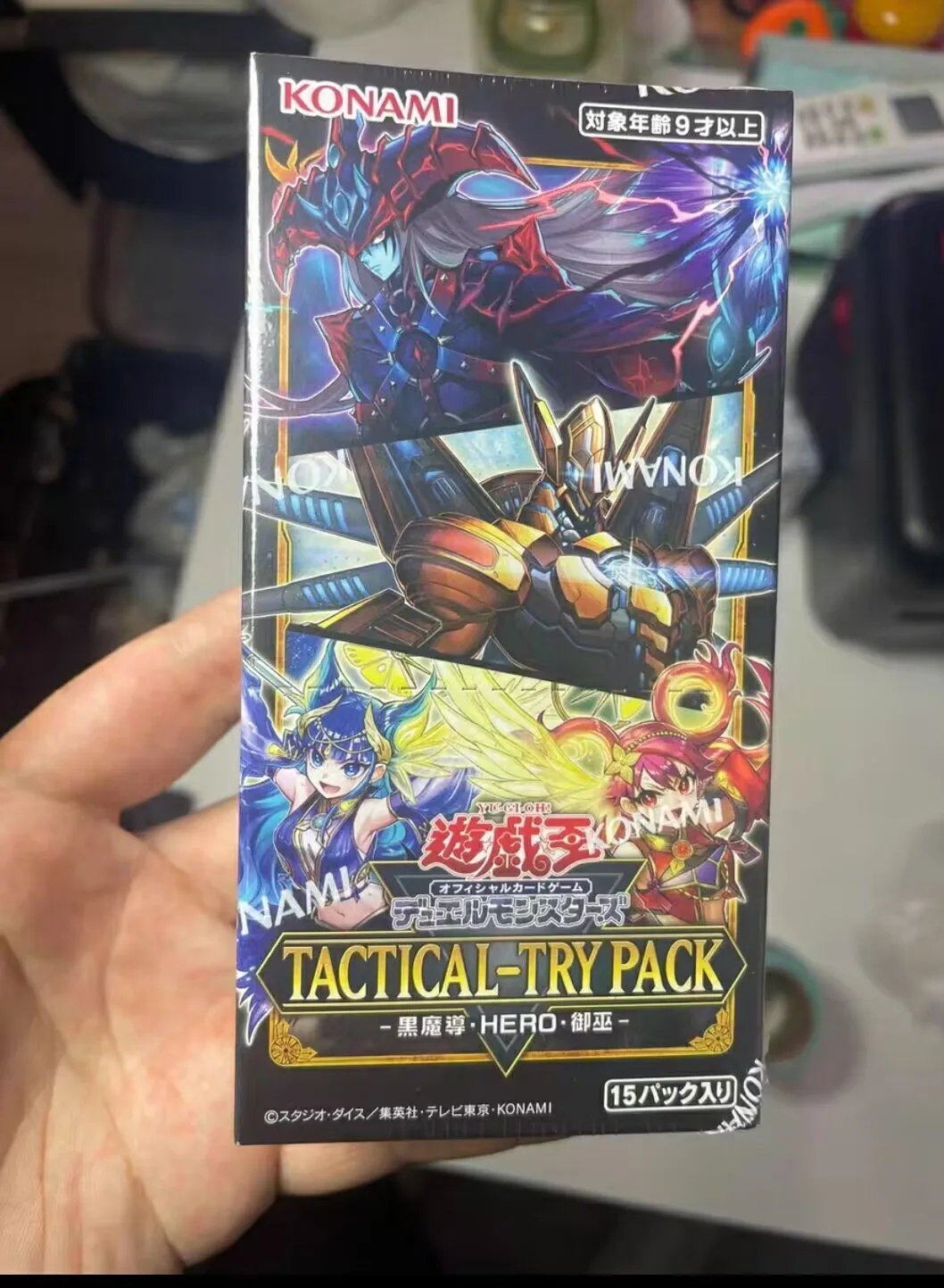 yugioh-konami-duel-monsters-tactical-try-pack-dark-magician-elemental-hero-mikanko-ttp1-japanese-collection-sealed-booster-box