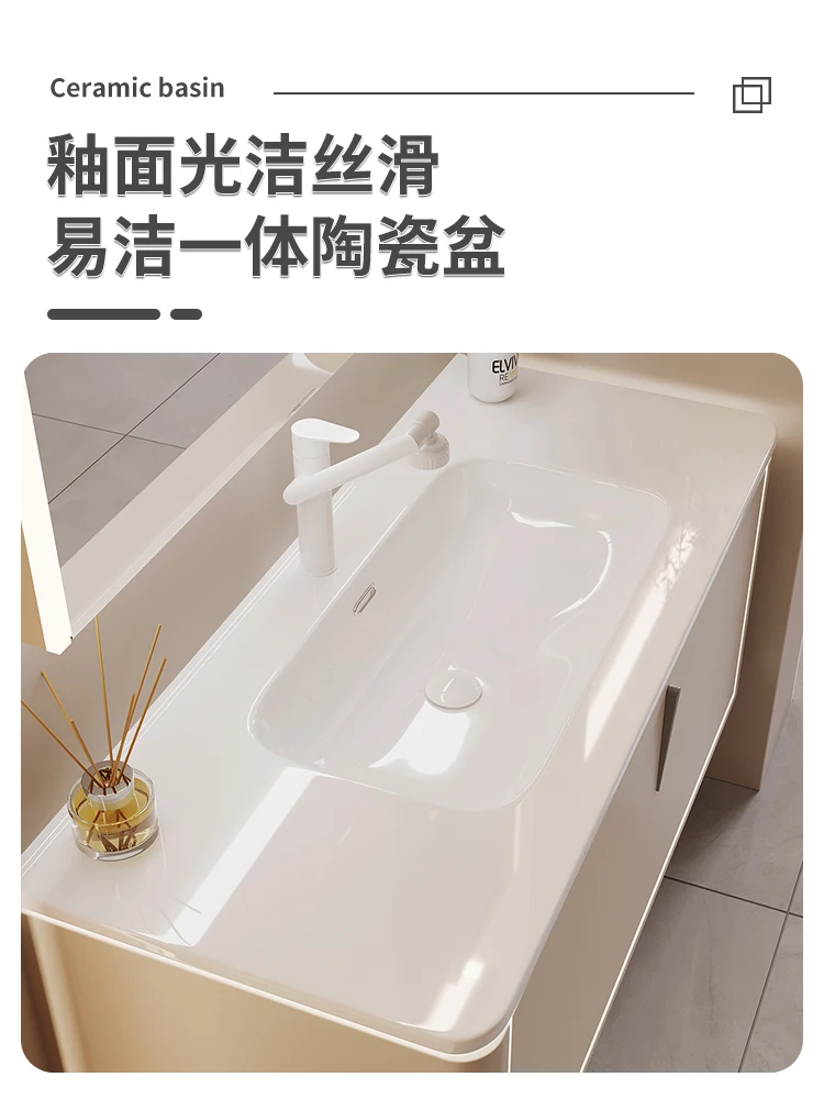 New ceramic integrated hand washing washbasin rounded corner master bedroom bathroom table