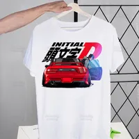 Initial D Drift Car Akagi RedSuns T-shirts Summer Anime AE86 Tshirt JDM Manga t shirts Short Sleeve Takumi Fujiwara Tops